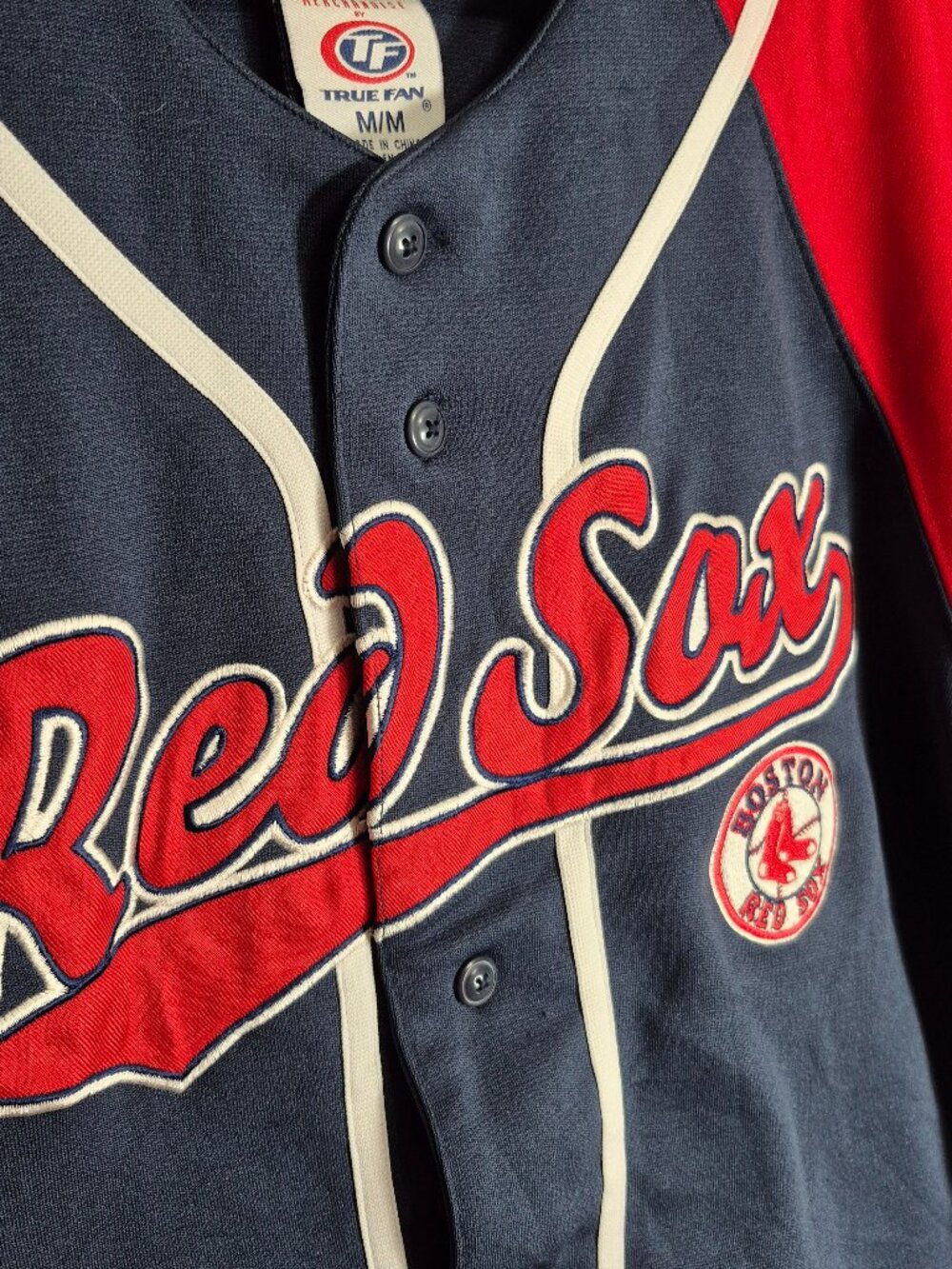 Boston Red Sox Vintage Stitched Baseball True Fan Jersey Shirt Mens M - 0569